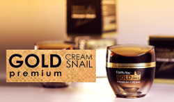 FarmStay Gold Snail Premium Cream антивозрастной крем с золотом и муцином улитки