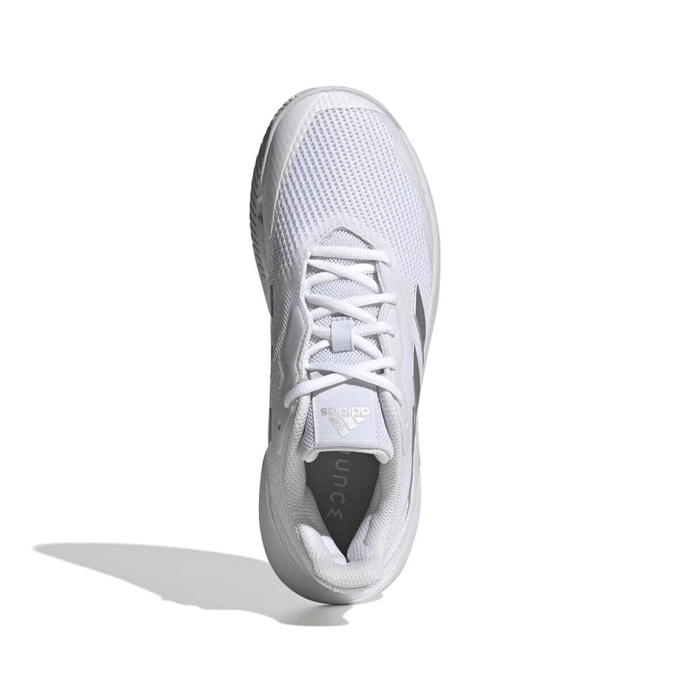Женские Кроссовки теннисные Adidas CourtJam Control - cloud white/silver metallic/cloud white