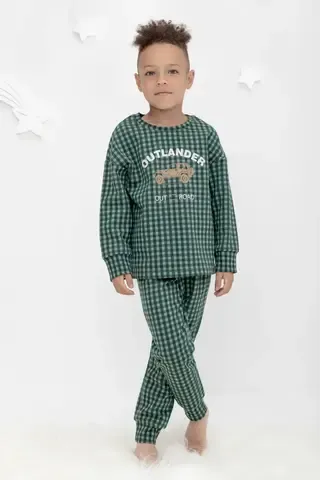 пижама  для мальчика  К 1598/полынь,маленькая клетка