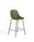 Уличный полубарный стул Quinby из зеленой стали и пластика 65 см