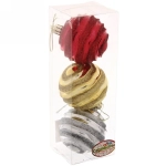 Новогодние шары 6 см (набор 3 шт) «Сказочное сияние», микс