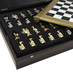 Manopoulos Шахматы бронзовые Рыцари Средневековья