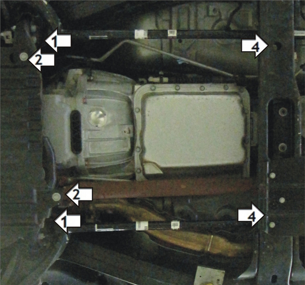 Усиленная защита Motodor кпп 5 мм, алюминий. для Hummer H3 2005-2010 арт.35703
