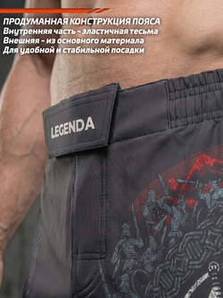 Шорты MMA LEGENDA Варяги 2 черные