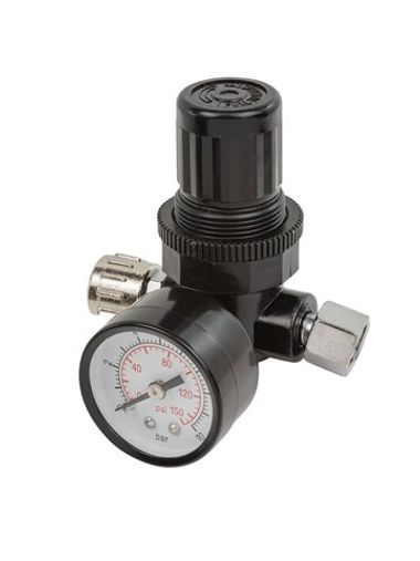 Регулятор давления воздуха 1/4''(F)x1/4''(M)+б/с поворотный(0-10bar,раб. температура 5°-60°) RockForce##Rock FORCE RF-SP024