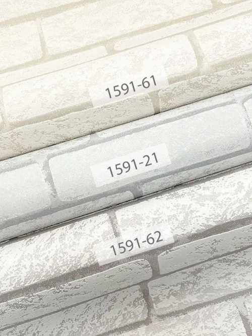 Обои флизелиновые, кирпич серый, метровые, для кухни, Стена (VILIA, 1591-21)