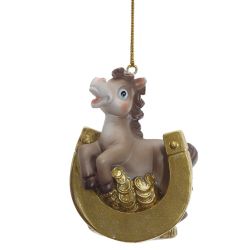 GAEM Фигурка декоративная подвесная "Лошадка", L5 W3 H7,5 см, 6в.