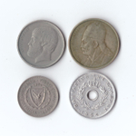 Набор монет. Греция. Кипр. 4 шт. Разные. 1954-84 гг. VF-XF