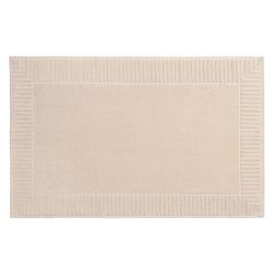 Коврик для ванной с фактурным бортиком кремового цвета из коллекции Essential, 50x80 см