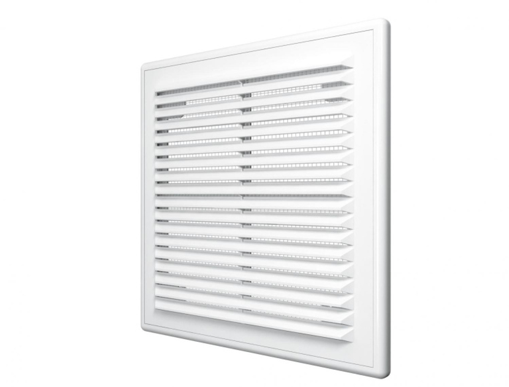 Решетка вентиляционная вытяжная АБС 249х249,белая