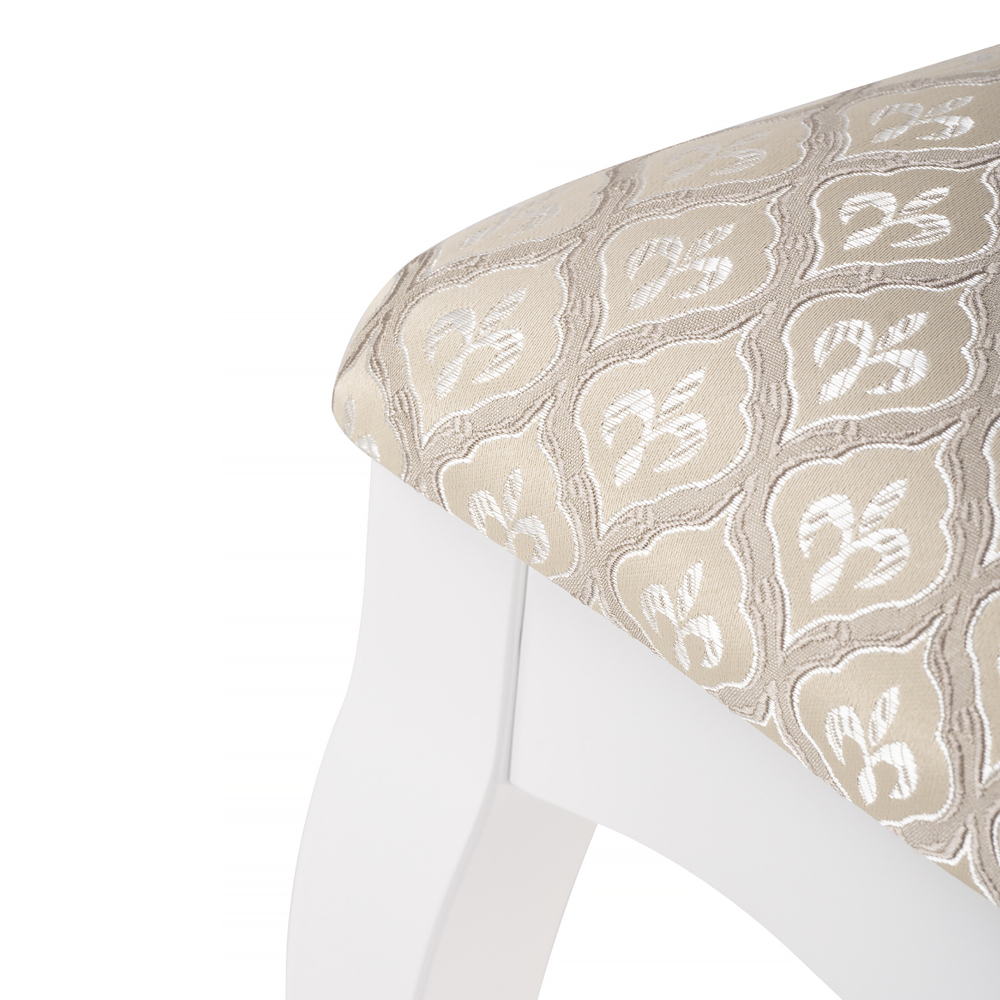 Стул деревянный Woodville Фабиано белый, бежевый, ножки белые