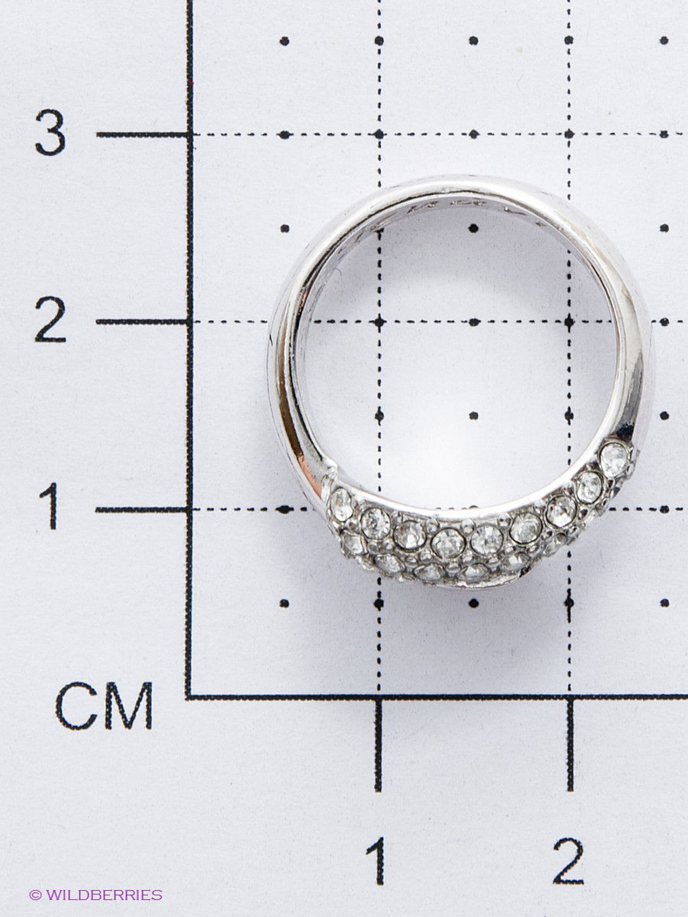 "Литела"  кольцо в родиевом покрытии из коллекции "Озон" от Jenavi