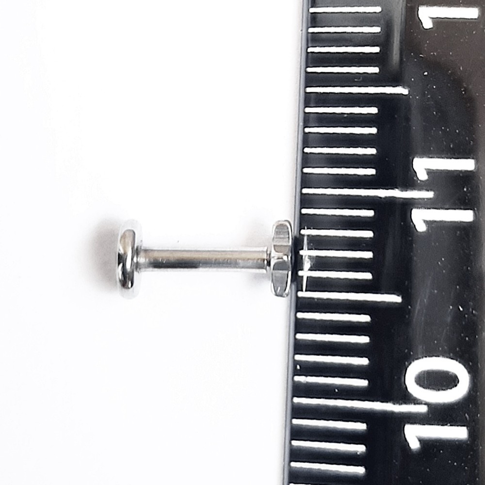 Серьга для пирсинга губы 6 мм "Звездочка", толщина 1,2 мм. Медицинская сталь.