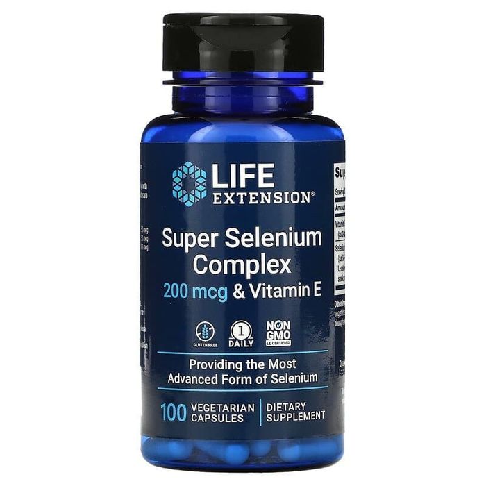 Комплекс селена с витамином E 200 мкг, Super Selenium Complex &amp; Vitamin E 200 mcg, Life Extension, 100 капсул