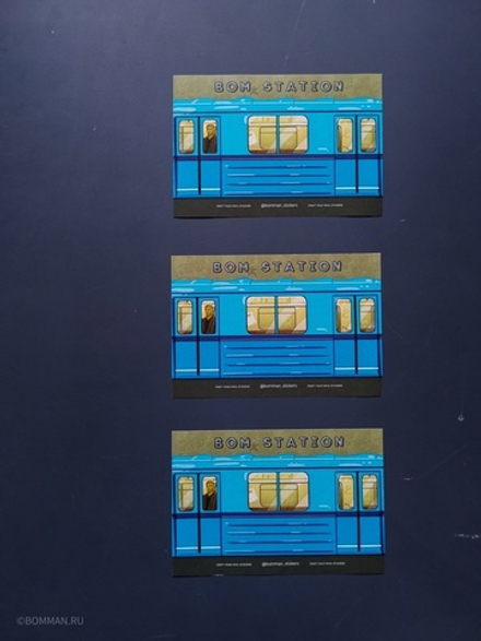 Стикеры BOMMAN TAG 100шт Метро Вагон