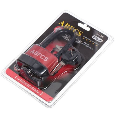 Замок навесной SPE13353A-43 333908, с удлиненной дужкой, всепогодный, красн, 55 мм