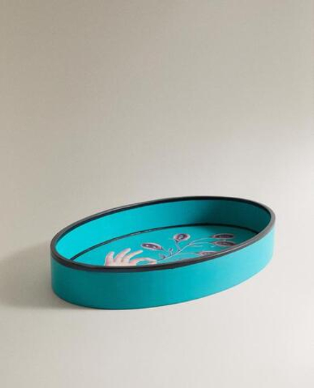 ZARA HOME - MARISA BERENSON ДЕКОРАТИВНЫЙ ПОДНОС, БИРЮЗОВЫЙ