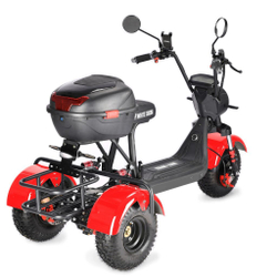 Электротрицикл WHITE SIBERIA TRIKE MINI RED 1500W