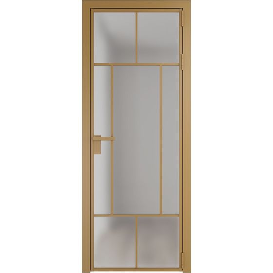 Алюминиевая дверь 10AG золото остеклённая