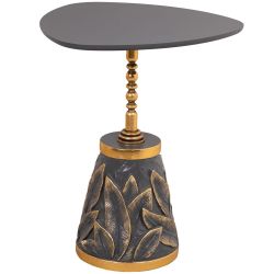 Столик декоративный Арт Leaves Gold Серый