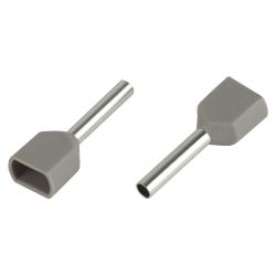 Наконечник-гильза ЭРА NO-225-98 двойной НШвИ 0.75-10 с изолированным фланцем упаковка 50 шт