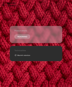 Oysho Повязка на голову 100% шерсть, красный