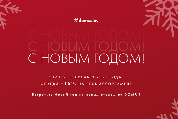 НОВОГОДНЯЯ РАСПРОЖАДА: Cкидка -15% на товары на весь ассортимент с 19 по 30 декабря 2022 г.