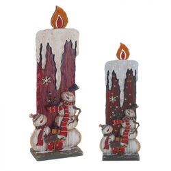 GAEM Изделие декоративное с LED-подсветкой "Свеча", L16,5 W8 H49 см, (2хАА, не прилаг.)