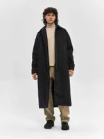 Плащ FOS Длинный Утепленный Мужской черный