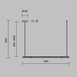 Светильник подвесной светодиодный Maytoni Plume MOD340PL-L20BS3K