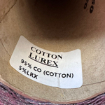 COTTON LUREX; 95% хлопок, 5% люрекс; 400м/100гр; шнурок, цвет: серо-бежевый, люрекс - серебро
