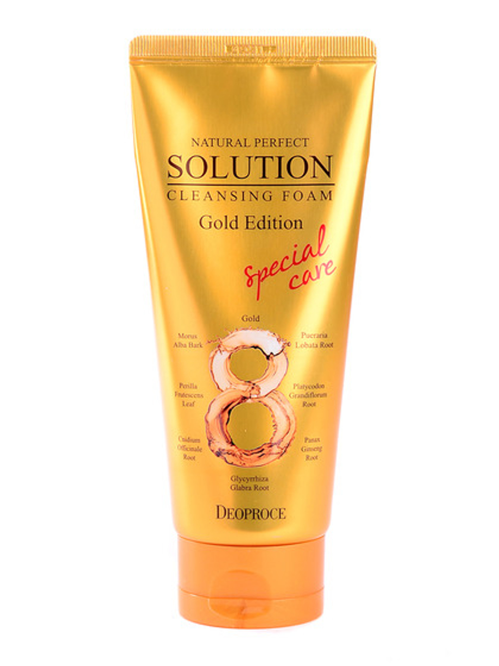 DEOPROCE Пенка для умывания с золотом и восточными травами / Natural Perfect Solution Cleansing Foam Gold Edition, 170г