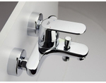 Комплект смесителей GROHE Eurosmart Cosmopolitan для раковины (23325000), ванны (32831000) с душевым гарнитуром и полкой (27926001), хром (1000179)