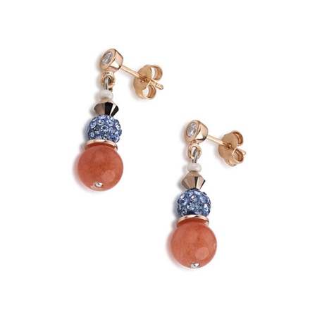 *Серьги Coeur de Lion Aqua-Orange *4864/21-2002