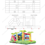 Надувной батут "Джунгли" 8*3*3 м