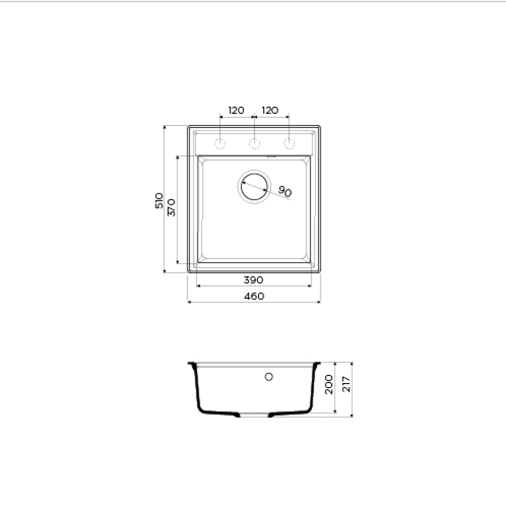 Кухонная мойка Omoikiri Daisen-46-SA