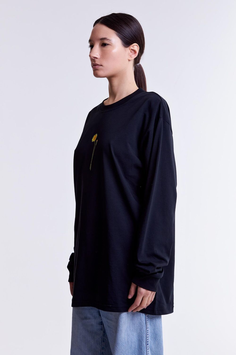 Лонгслив Гербарий Одуванчик Синий