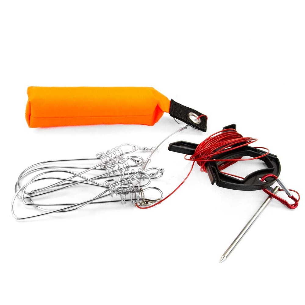 Кукан с поплавком и мотовилом (5 крючков)