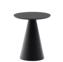 Приставной столик Wilshire Ø35х45 см черный, сталь, стекло