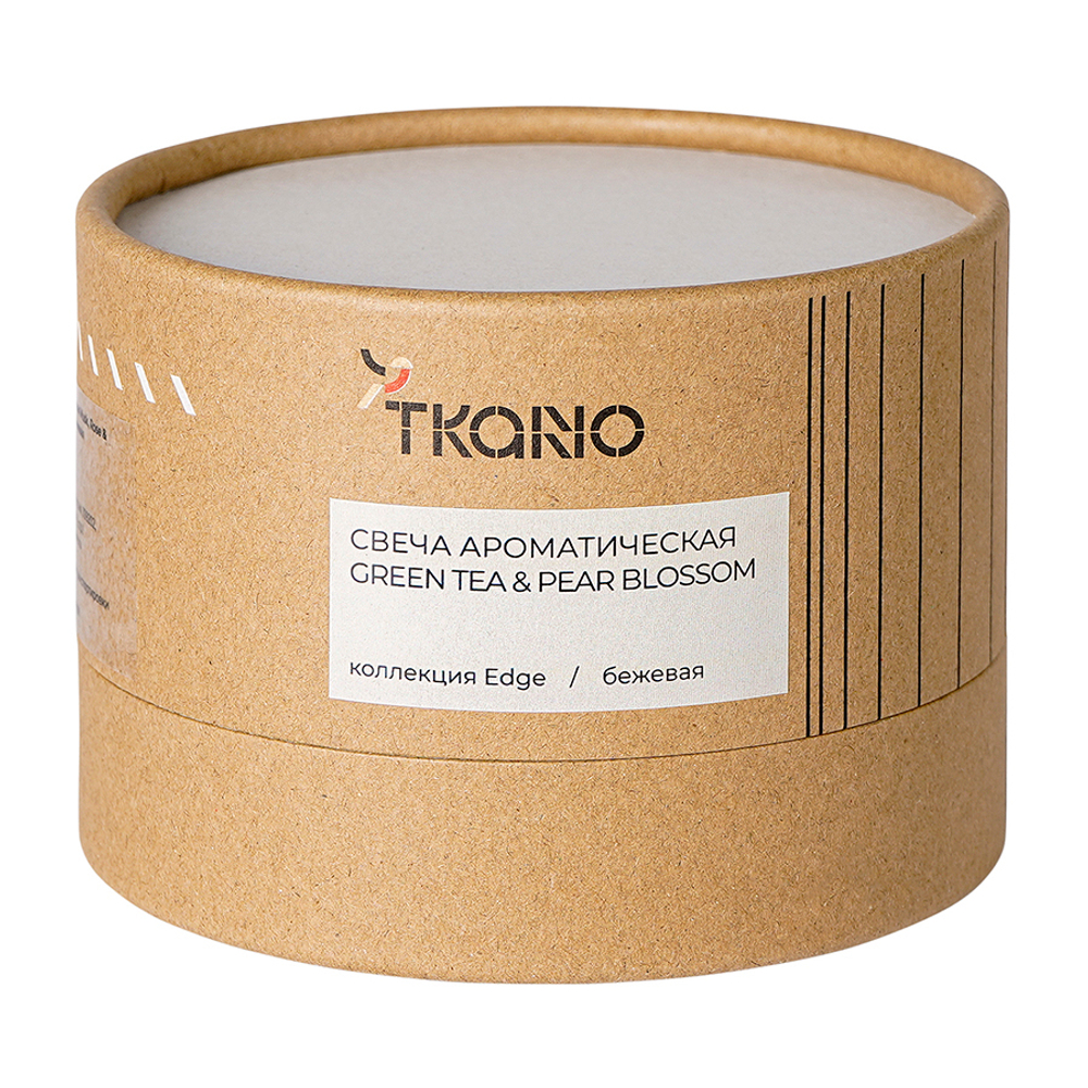 Свеча ароматическая green tea & pear blossom из коллекции edge, бежевый, 30 ч