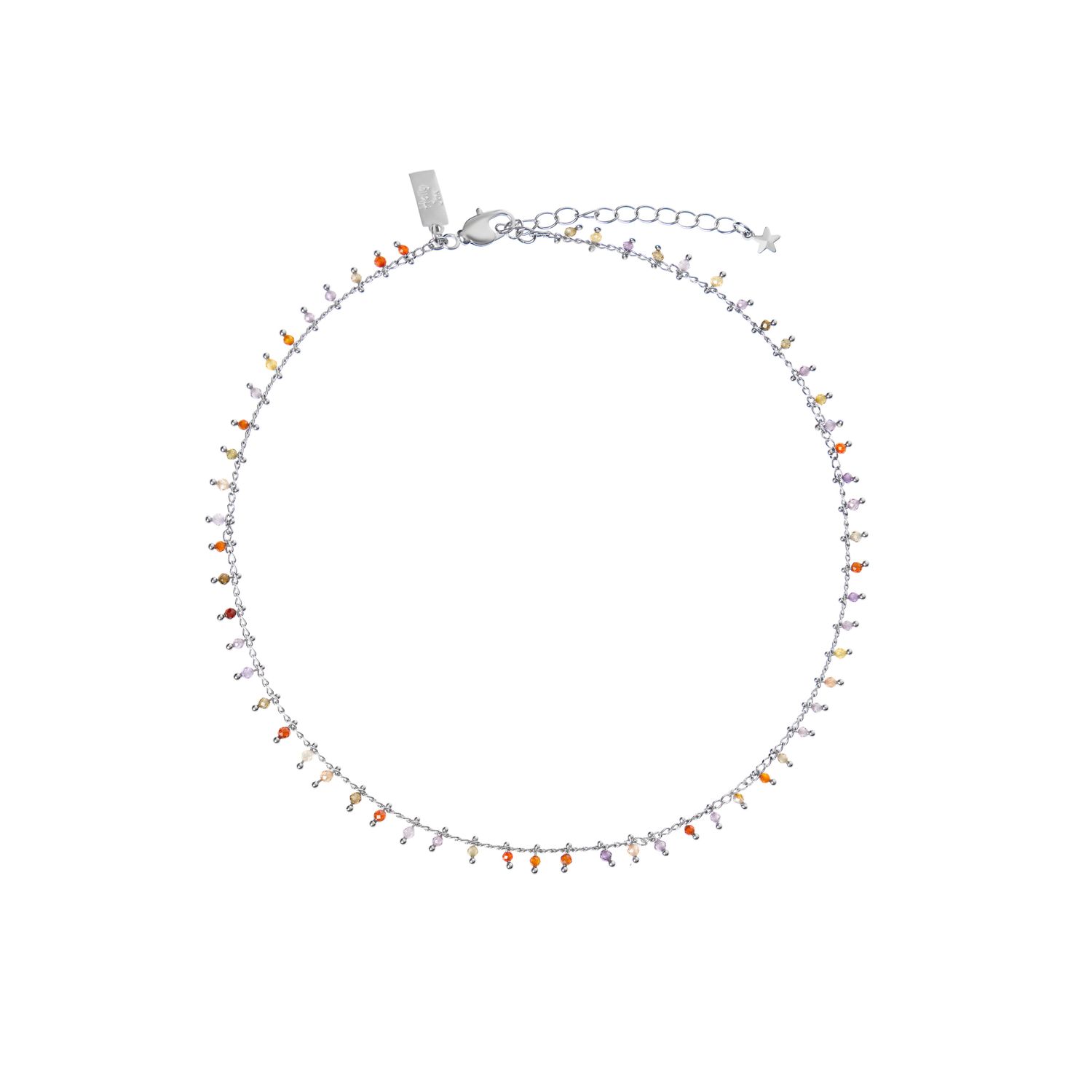 Колье Multi Quartz Chain Necklace – Silver