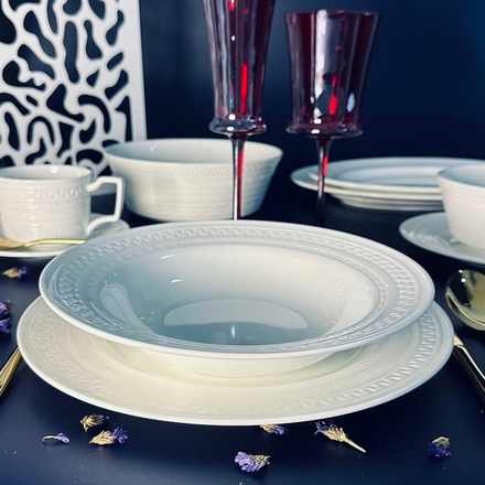 Lenardi 225-052 Набор из 6 глубоких тарелок 23см МАРСЕЛЬ в под.уп.(х4)Костяной фарфор