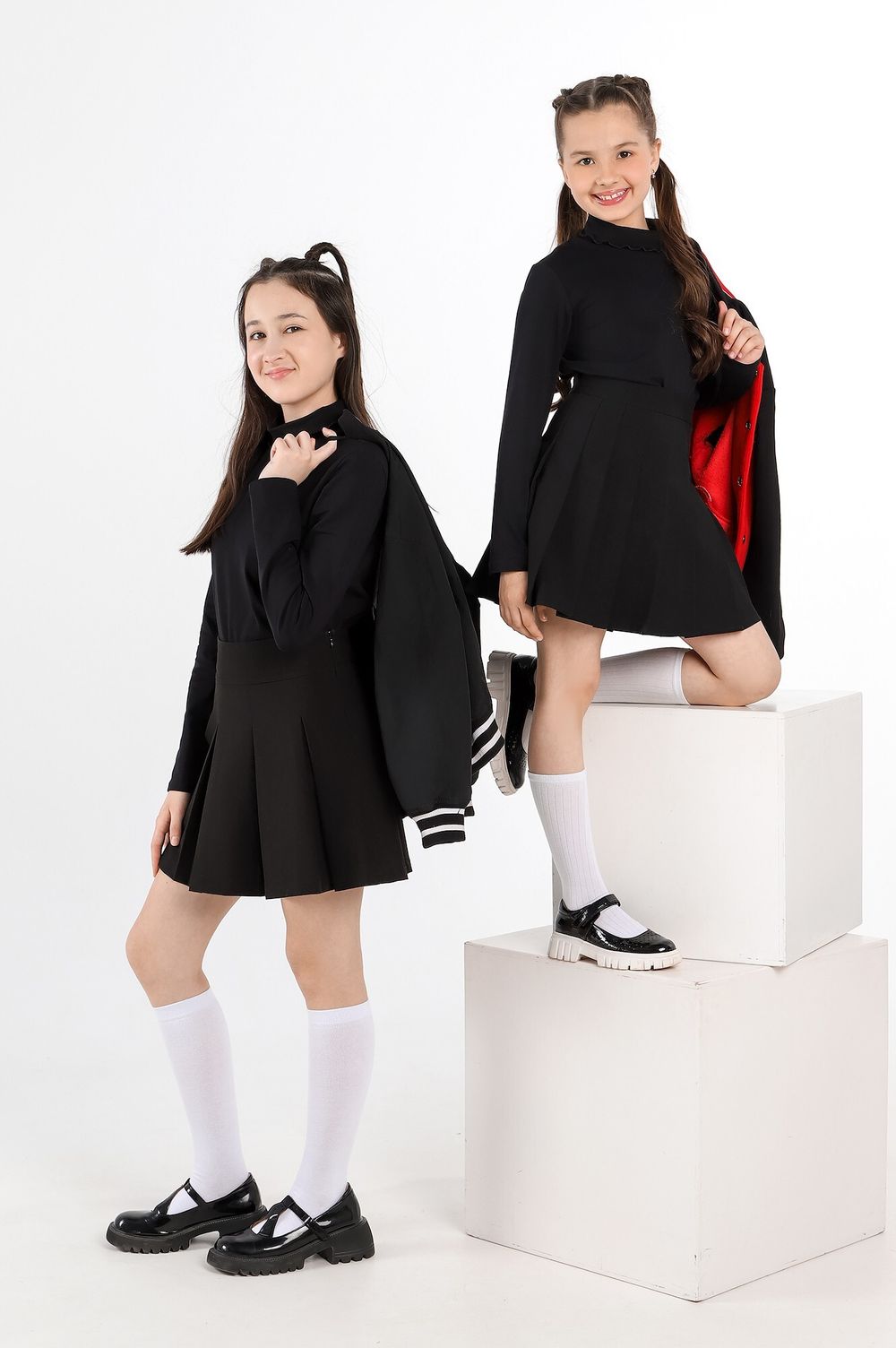 Джемпер для девочки Скул-3 Виотекс ЧЁРНЫЙ