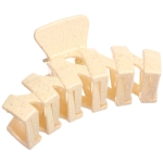 Заколка - краб для волос «AKS - MANTANA», микс 6 цветов, зиг - заг, 7*2,3см