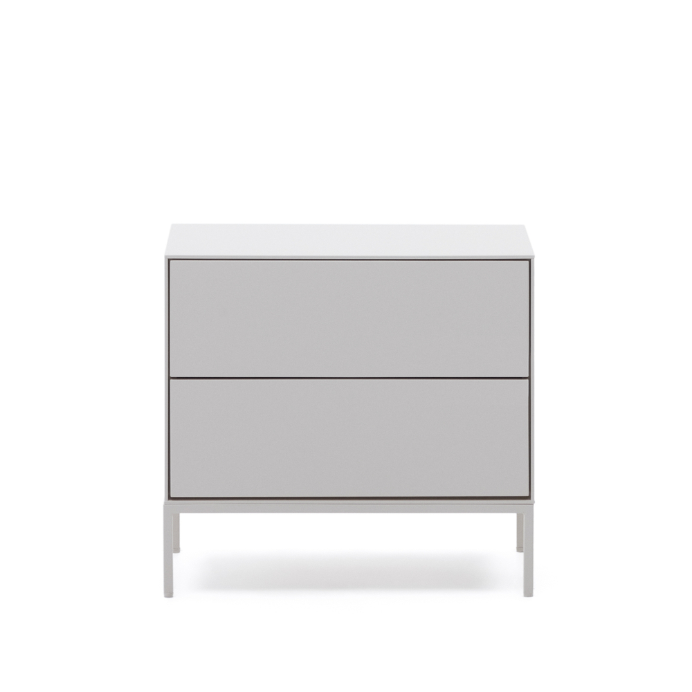 Vedrana Тумбочка прикроватная 2 ящика белый лак 60 x 55 см