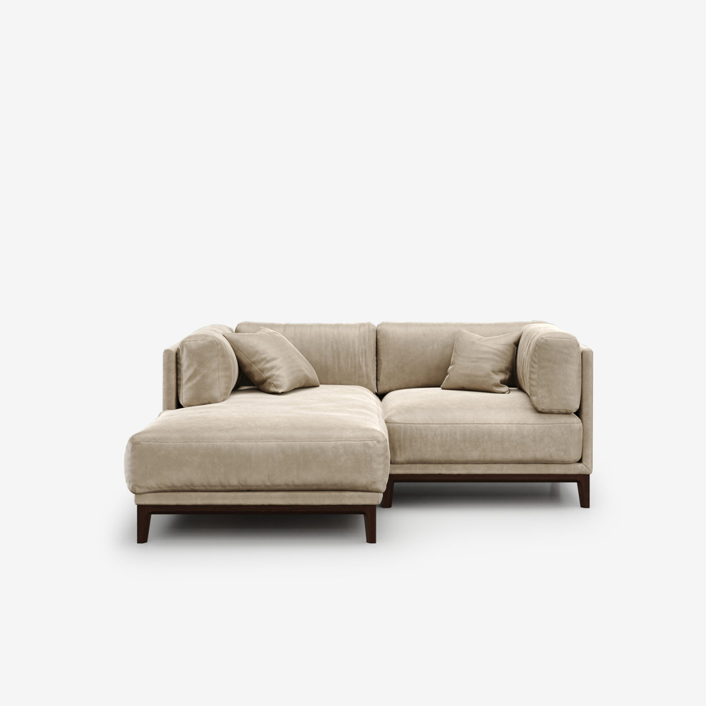 2-х местный нераскладной диван с кушеткой Case 909/904 (R)