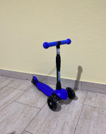 Самокат трехколесный кикборд Дерзкий Стайл Classic синий до 50 кг С-003-0-19/51-l