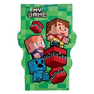 Блокнот фигурный А7 40л. "My Game" на скрепке, без линовки, тиснен.серебр.фольгой 77571 (Центрум)