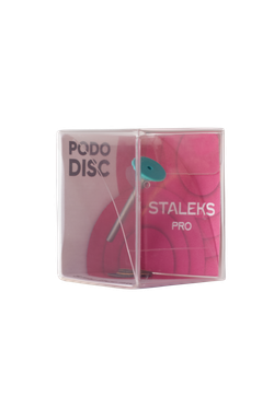 Диск педикюрный пластиковый PODODISC Staleks PRO S в комплекте с сменным файлом 180 грит 5 шт (15 мм)