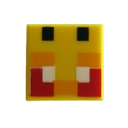 Плитка 1 x 1 с пикселизированным узором «Глаз пчелы» в стиле Minecraft 3070pb200